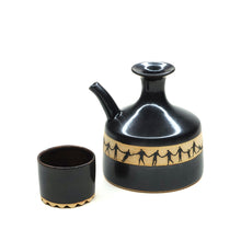 將圖片載入圖庫檢視器 Wine-Pot Set with Cap/Cup (Handmade of Shigaraki Clay of Japan) ART-P001 for Wine Lovers, Art Lovers and Decor Lovers