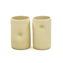 將圖片載入圖庫檢視器 A pair of Arty Containers/Tumblers (Handmade of Shigaraki Clay of Japan) ART-T002 for Tea Lovers, Art Lovers and Decor Lovers