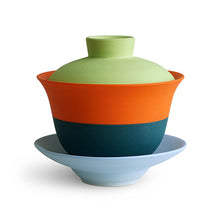 將圖片載入圖庫檢視器 (Made-To-Order, takes 5 more production days) East-Pop-West Teacup/ Gaiwan ETG-M013 (Hand-Painted) for Tea Lovers and Art Lovers