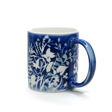 Load image into Gallery viewer, Hand-painted Mug (Low Relief Plant Painting) HPM-P001 for Art Lovers and Blue & White Porcelain Lovers