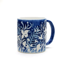 Load image into Gallery viewer, Hand-painted Mug (Low Relief Plant Painting) HPM-P001 for Art Lovers and Blue & White Porcelain Lovers