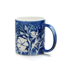 將圖片載入圖庫檢視器 Hand-painted Mug (Low Relief Plant Painting) HPM-P006 for Art Lovers and Blue & White Porcelain Lovers