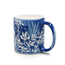 將圖片載入圖庫檢視器 Hand-painted Mug (Low Relief Plant Painting) HPM-P007 for Art Lovers and Blue & White Porcelain Lovers