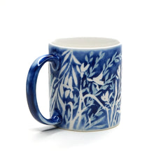 將圖片載入圖庫檢視器 Hand-painted Mug (Low Relief Plant Painting) HPM-P008 for Art Lovers and Blue & White Porcelain Lovers