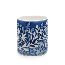 將圖片載入圖庫檢視器 Hand-painted Mug (Low Relief Plant Painting) HPM-P008 for Art Lovers and Blue & White Porcelain Lovers