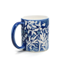 將圖片載入圖庫檢視器 Hand-painted Mug (Low Relief Plant Painting) HPM-P011 for Art Lovers and Blue & White Porcelain Lovers