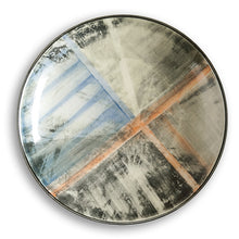 將圖片載入圖庫檢視器 Hand-painted Large Plate (Expressive Abstract) HLP-004 for Art Lovers and Decor Lovers