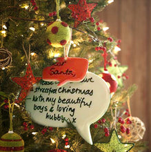 Load image into Gallery viewer, (A Set of 6) Ceramic Speech Bubbles (Christmas Edition) CSB-C001 for Christmas Lovers, Speech Lovers, Decor Lovers, Art Lovers and Lovely Lovers