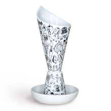 画像をギャラリービューアに読み込む, Foodie V (Cartoon in B/W) Porcelain Party Container FVD-002 for Art Lovers, Party Lovers and Plant Lovers