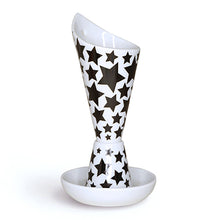 將圖片載入圖庫檢視器 Foodie V (Star in B/W) Porcelain Party Container FVD-001 for Art Lovers, Party Lovers and Plant Lovers