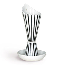 画像をギャラリービューアに読み込む, Foodie V (Stripe in B/W) Porcelain Party Container FVD-003 for Art Lovers, Party Lovers and Plant Lovers