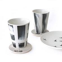 Load image into Gallery viewer, Porcelain Tumbler (Brush Painting) PTD-002 for Tea Lovers, Coffee Lovers, Art Lovers and Plant Lovers