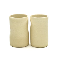 將圖片載入圖庫檢視器 A pair of Arty Containers/Tumblers (Handmade of Shigaraki Clay of Japan) ART-T002 for Tea Lovers, Art Lovers and Decor Lovers
