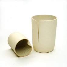將圖片載入圖庫檢視器 A pair of Arty Containers (Handmade of Shigaraki Clay of Japan) ART-T003 for Tea Lovers, Art Lovers and Decor Lovers
