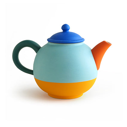 (Made-To-Order, takes 7 more production days) East-Pop-West Teapot ETP-003 (Hand-Painted) for Tea Lovers and Art Lovers