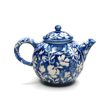 將圖片載入圖庫檢視器 Hand-painted Teapot (Low Relief Plant Painting) HPP-P301 for Tea Lovers, Art Lovers and Blue &amp; White Porcelain Lovers
