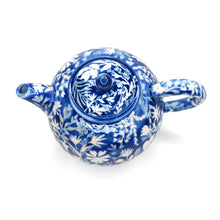 Load image into Gallery viewer, Hand-painted Teapot (Low Relief Plant Painting) HPP-P301 for Tea Lovers, Art Lovers and Blue &amp; White Porcelain Lovers
