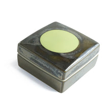 將圖片載入圖庫檢視器 Hand-painted Ceramic Square Box (Light Green/ Silver) SBS-102 for Art Lovers, Party Lovers and Jewelry Lovers
