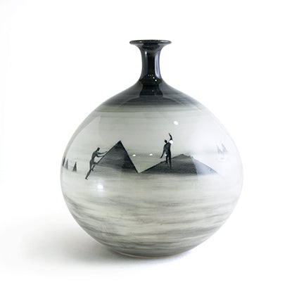 Oriental Porcelain Vase (Hand-painted) ART-V001 for Flower Lovers, Plant Lovers, Art Lovers and Decor Lovers
