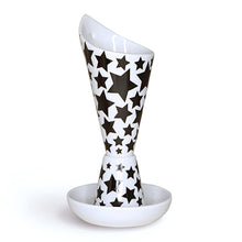 이미지를 갤러리 뷰어에 로드 , Foodie V (Star in B/W) Porcelain Party Container FVD-001 for Art Lovers, Party Lovers and Plant Lovers
