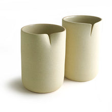 將圖片載入圖庫檢視器 A pair of Arty Tumblers (Handmade of Shigaraki Clay of Japan) ART-T001 for Tea Lovers, Art Lovers and Decor Lovers
